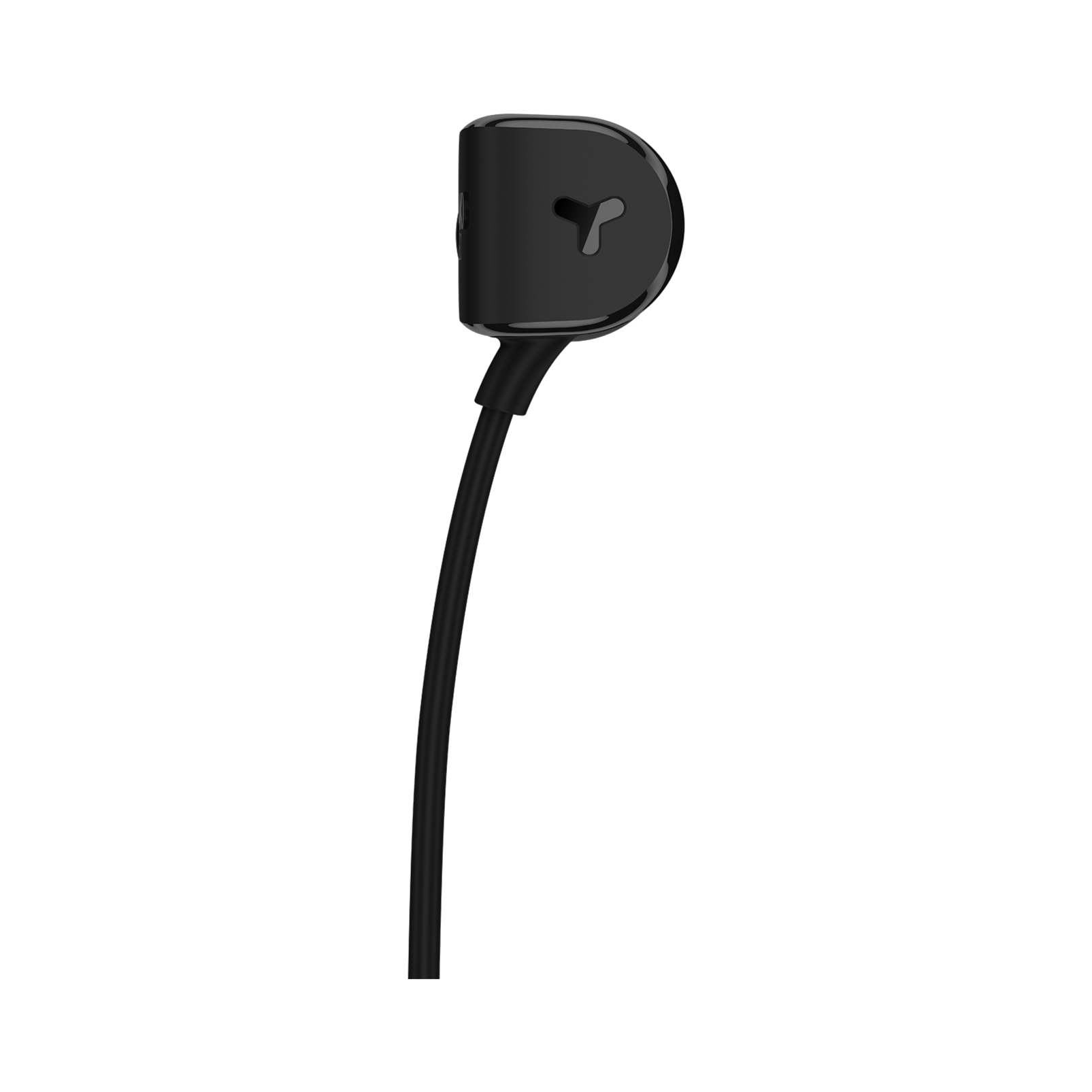 Y20 - Black - An in-ear headphone shaped to fit any ear - Back
