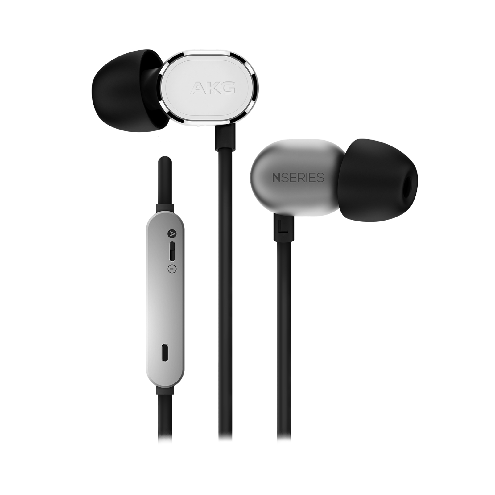 N20U - Silver - Reference class in-ear headphones with universal 3 button remote. - Detailshot 1