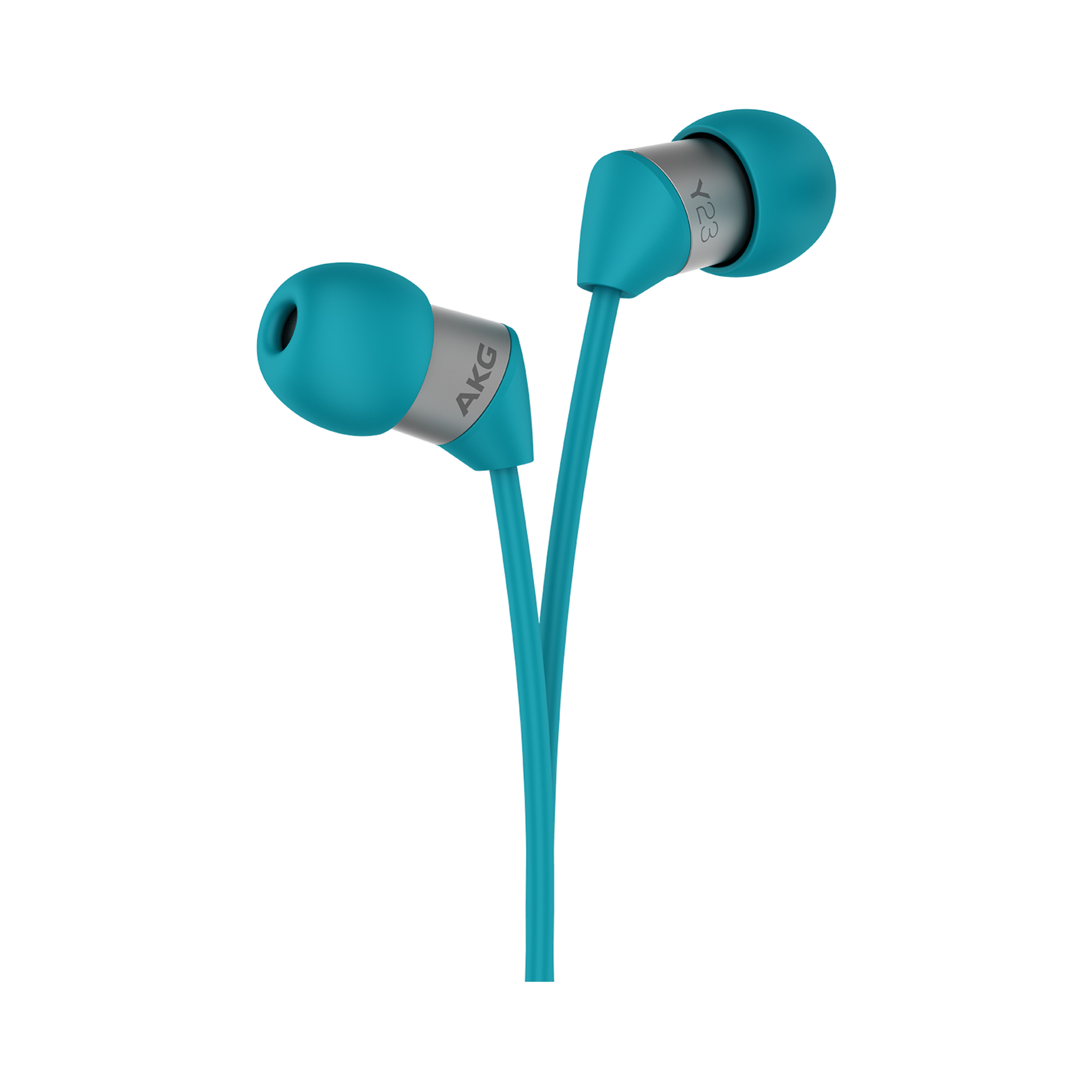 Y23U - Teal - The smallest in-ear headphones with universal remote and microphone - Detailshot 1
